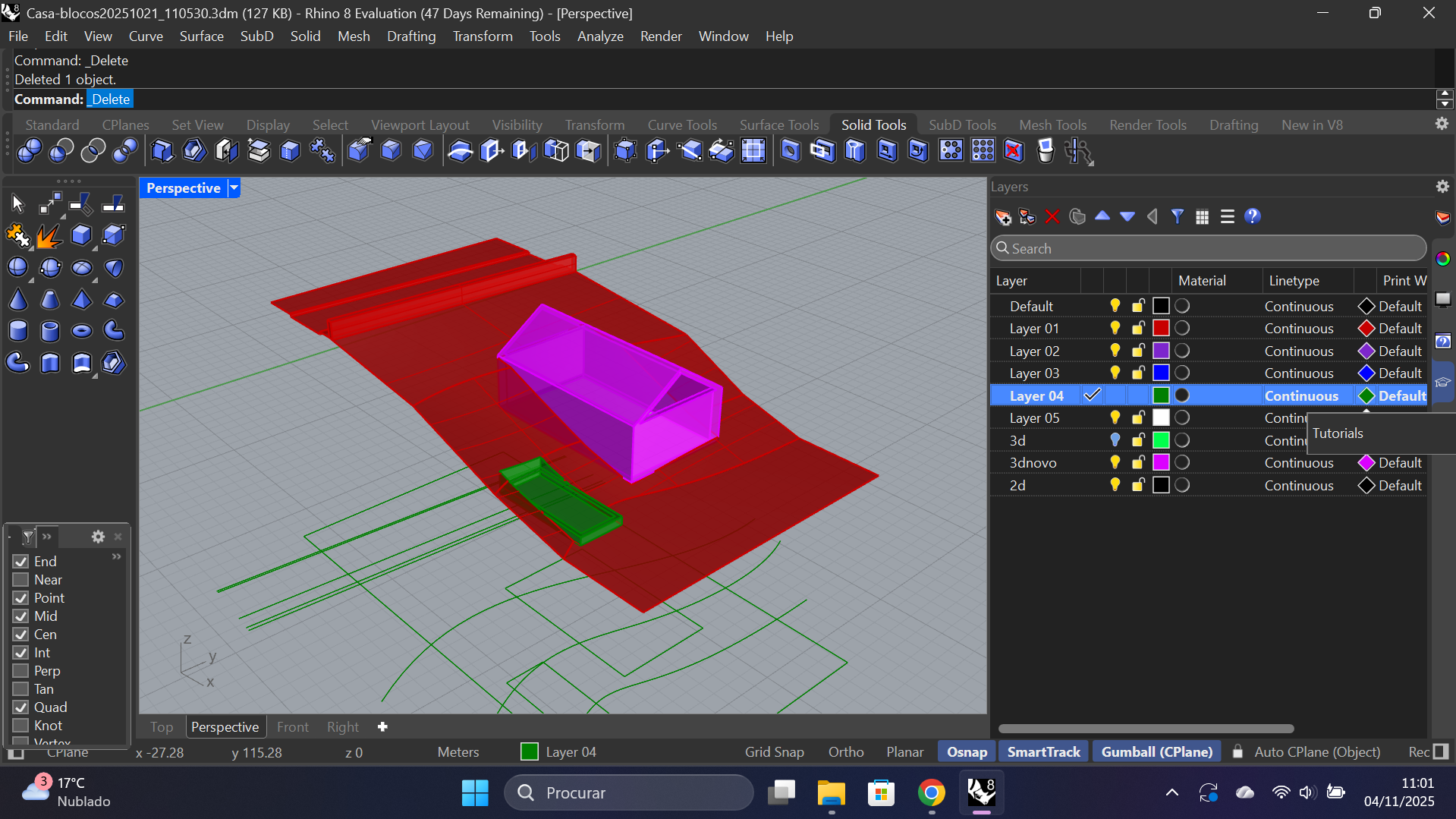 Print do exercicio realizado em sala de aula