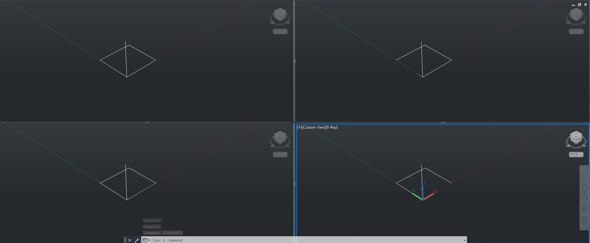 Janela de Viewports para diferentes enquadramentos