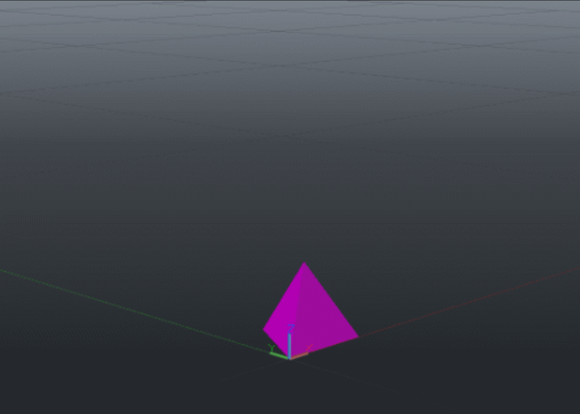 Tetraedro — vista 3D